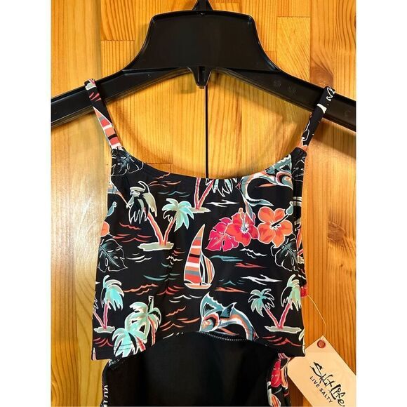 Salt Life swimsuit one piece tropical black Youth 10 nwt (0133) - Picture 3 of 6